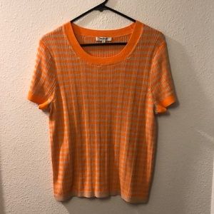 Madewell striped short sleeve sweater new with tag